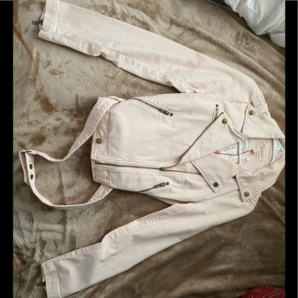 Current/Elliot Pink Jean Jacket - Picture 2 of 5